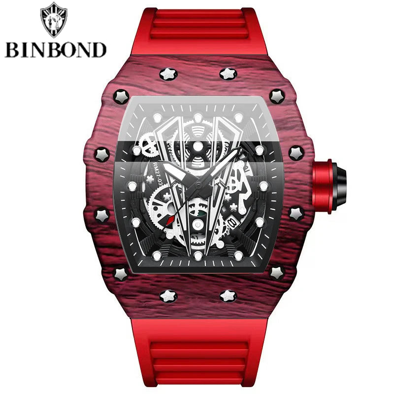 Reloj de pulsera, con espejo curvo.