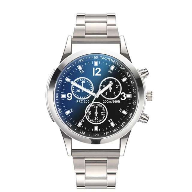 Relojes de moda para hombre de cuarzo informal de acero inoxidable