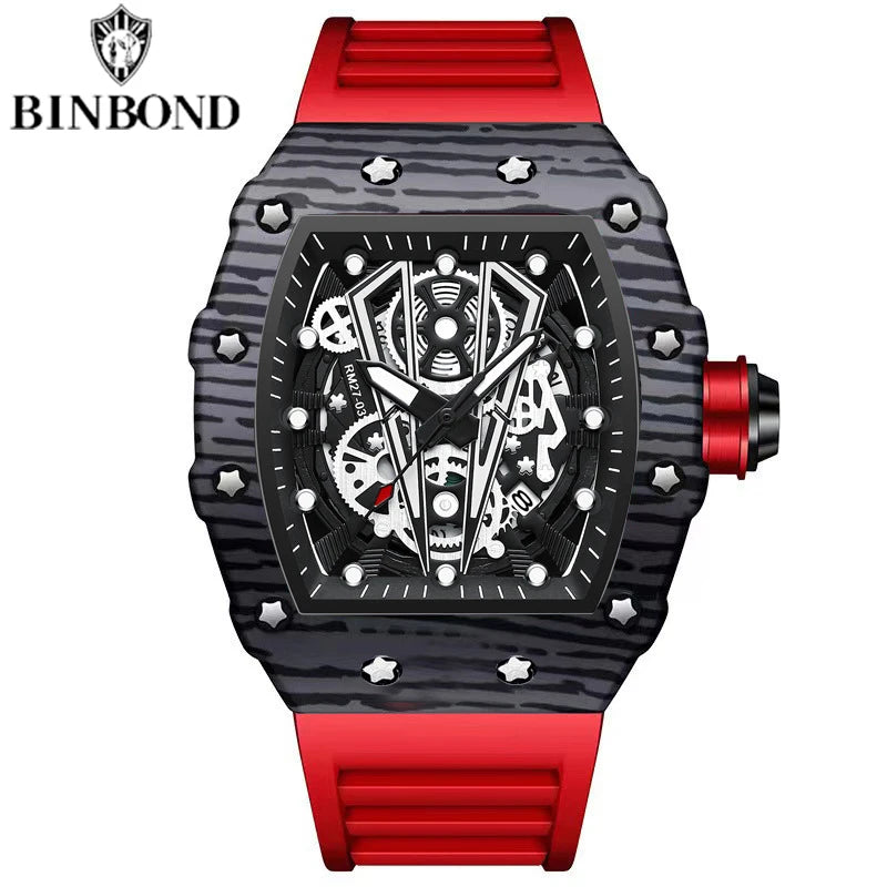 Reloj de pulsera, con espejo curvo.
