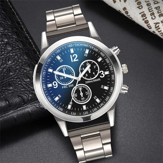 Relojes de moda para hombre de cuarzo informal de acero inoxidable