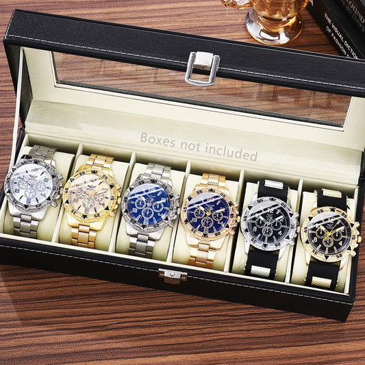 Juego de 6 relojes para hombre, de moda, estilo informal, clásico, ( sin caja )